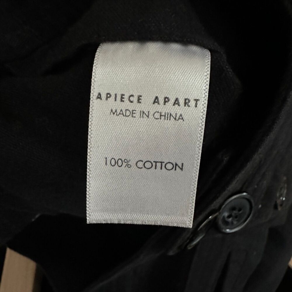 Apiece Apart Women Marston Pants Black Wide Leg Crop Quiet Luxury Career Sz 2 XS - Picture 10 of 10